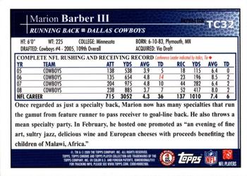 2009 Topps Chrome - Refractors #TC32 Marion Barber III Back