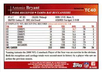 2009 Topps Chrome - Refractors #TC40 Antonio Bryant Back