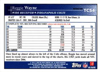 2009 Topps Chrome - Refractors #TC54 Reggie Wayne Back