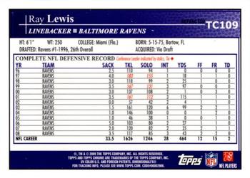 2009 Topps Chrome - Refractors #TC109 Ray Lewis Back