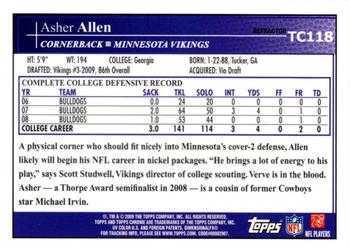 2009 Topps Chrome - Refractors #TC118 Asher Allen Back