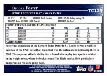 2009 Topps Chrome - Refractors #TC129 Brooks Foster Back