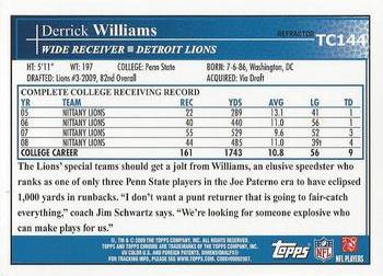 2009 Topps Chrome - Refractors #TC144 Derrick Williams Back