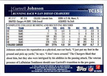 2009 Topps Chrome - Refractors #TC151 Gartrell Johnson Back
