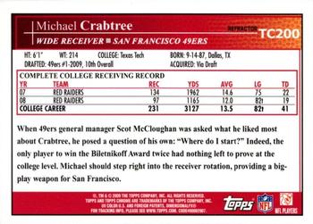 2009 Topps Chrome - Refractors #TC200 Michael Crabtree Back