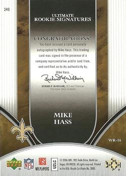 2006 Upper Deck Ultimate Collection #246 Mike Hass Back