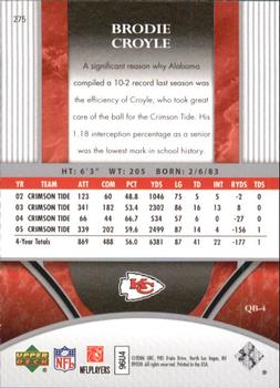 2006 Upper Deck Ultimate Collection #275 Brodie Croyle Back