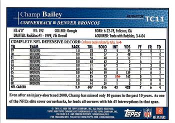 2009 Topps Chrome - Xfractors #TC11 Champ Bailey Back