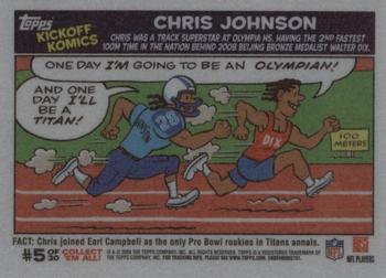2009 Topps Kickoff - Komics #5 Chris Johnson Front