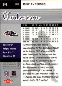2006 Ultra #59 Mike Anderson Back