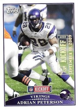2009 Topps Kickoff - Silver Holofoil #56 Adrian Peterson Front