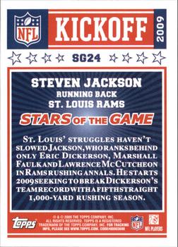 2009 Topps Kickoff - Stars of the Game #SG24 Steven Jackson Back