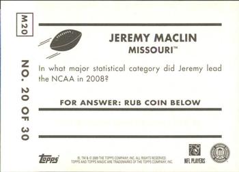 2009 Topps Magic - 1948 Magic #M20 Jeremy Maclin Back