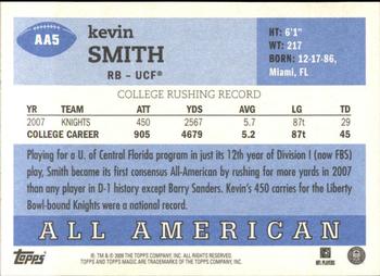 2009 Topps Magic - All Americans #AA5 Kevin Smith Back
