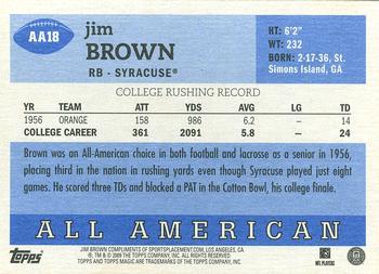 2009 Topps Magic - All Americans #AA18 Jim Brown Back