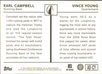2009 Topps Magic - Alumni #AD-CV Earl Campbell / Vince Young Back