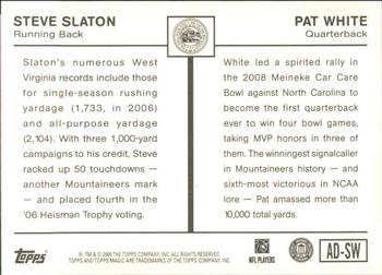 2009 Topps Magic - Alumni #AD-SW Steve Slaton / Pat White Back