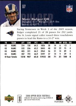 2006 Upper Deck #177 Marc Bulger Back