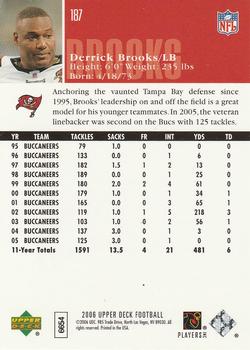 2006 Upper Deck #187 Derrick Brooks Back