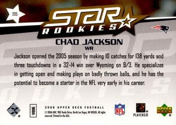 2006 Upper Deck #205 Chad Jackson Back