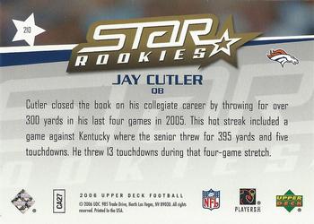 2006 Upper Deck #210 Jay Cutler Back