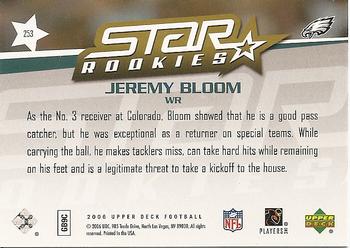 2006 Upper Deck #253 Jeremy Bloom Back