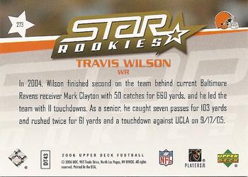 2006 Upper Deck #273 Travis Wilson Back