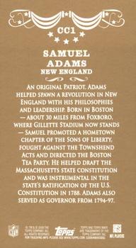 2009 Topps Mayo - Celebrated Citizens #CC1 Samuel Adams Back