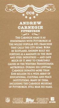 2009 Topps Mayo - Celebrated Citizens #CC6 Andrew Carnegie Back