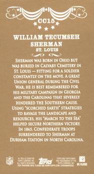 2009 Topps Mayo - Celebrated Citizens #CC15 William Tecumseh Sherman Back