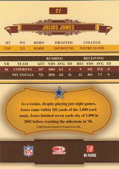 2007 Donruss Classics #27 Julius Jones Back