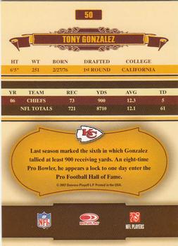2007 Donruss Classics #50 Tony Gonzalez Back