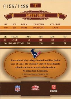 2007 Donruss Classics #181 Jacoby Jones Back