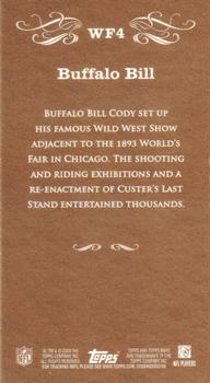2009 Topps Mayo - World's Fair Attractions #WF4 Buffalo Bill Back