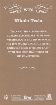 2009 Topps Mayo - World's Fair Attractions #WF9 Nikola Tesla Back