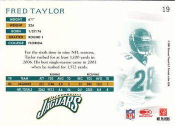 2007 Donruss Threads #19 Fred Taylor Back