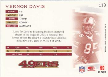 2007 Donruss Threads #119 Vernon Davis Back
