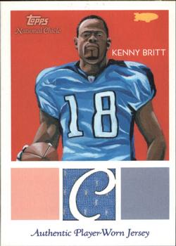 2009 Topps National Chicle - Relics #NCR-KB Kenny Britt Front