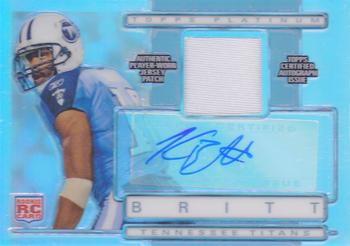 2009 Topps Platinum - Autographed Patches #ARP-KB Kenny Britt Front