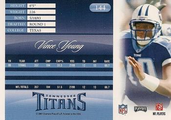 2007 Playoff Prestige #144 Vince Young Back