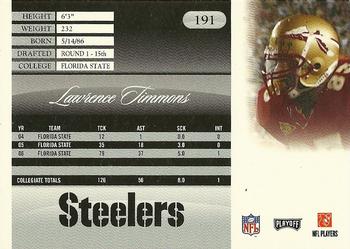 2007 Playoff Prestige #191 Lawrence Timmons Back