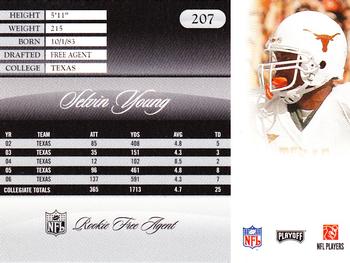 2007 Playoff Prestige #207 Selvin Young Back