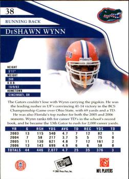2007 Press Pass #38 DeShawn Wynn Back