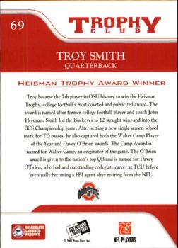 2007 Press Pass #69 Troy Smith Back