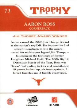 2007 Press Pass #73 Aaron Ross Back
