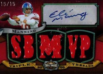 2009 Topps Triple Threads - Autographed Relics Red #TTRA-8 Eli Manning Front