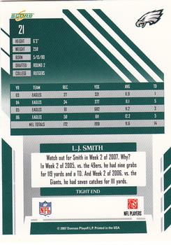 2007 Score #21 L.J. Smith Back