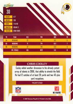 2007 Score #30 Chris Cooley Back