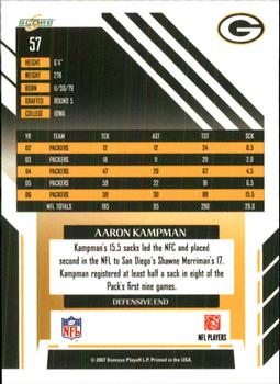 2007 Score #57 Aaron Kampman Back