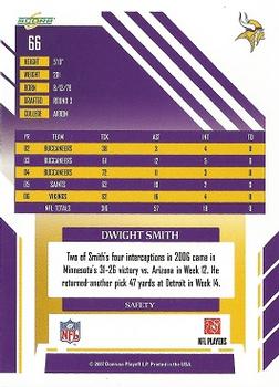 2007 Score #66 Dwight Smith Back